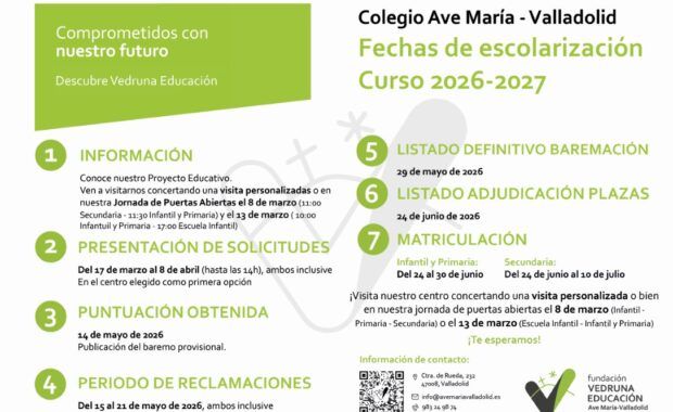 Proceso de Admisión para el curso 2026/2027
